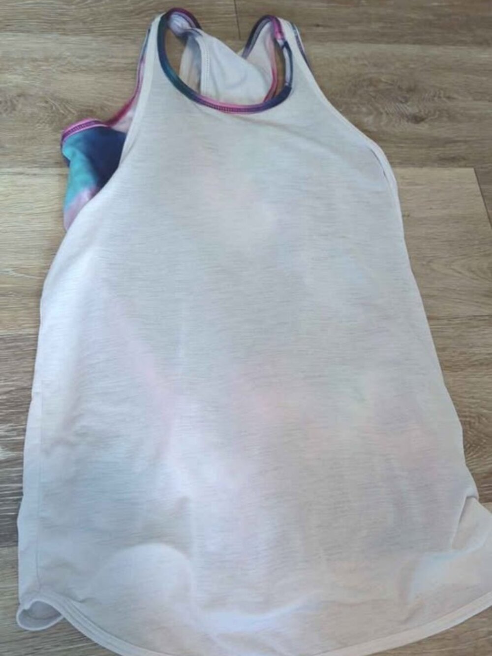 Athleta Girl white colorful tank top L/12